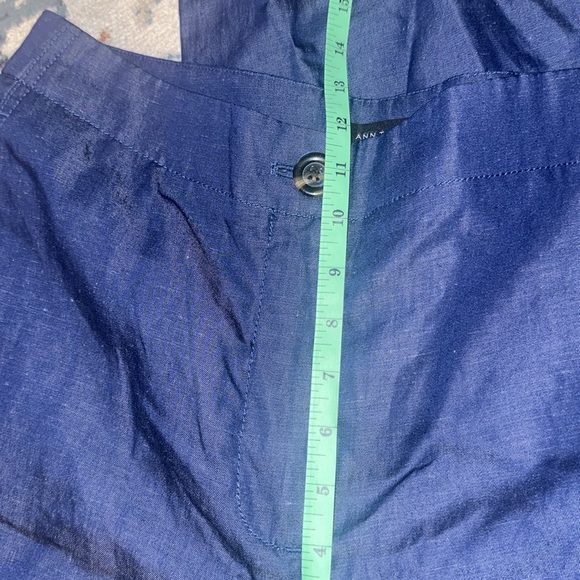 Ann Taylor the Kate wide leg crop pants in chambray size 8 - Picture 11 of 12